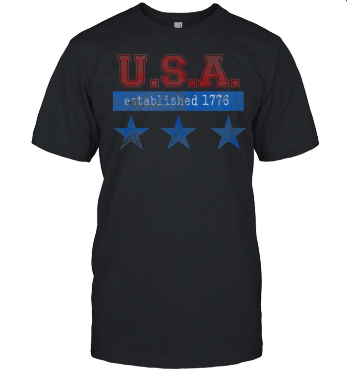 USA Est 1776 4th of July Independence Day T- Classic Men's T-shirt