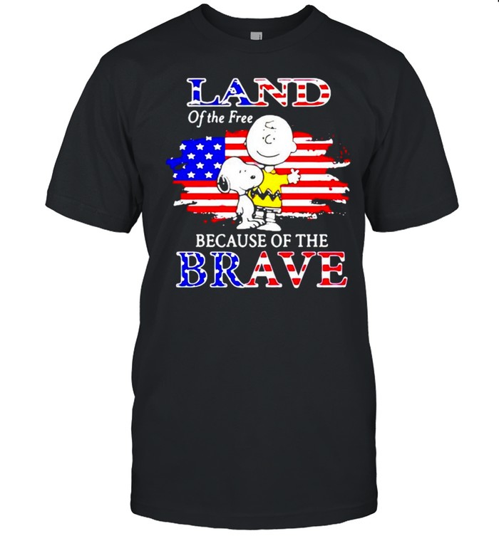 Snoopy land of the free because of the brave shirt Classic Men's T-shirt
