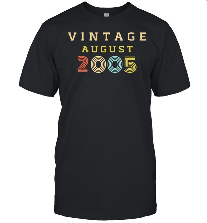 15 Year Old Birthday Vintage 2005 August Classic shirt Classic Men's T-shirt