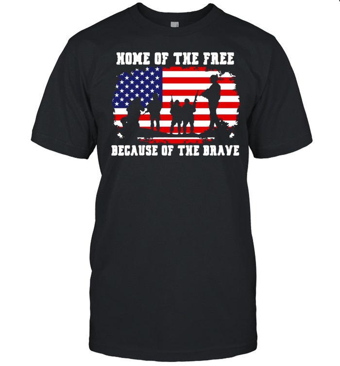 Home Of The Free Because Of The Brave American Flag T-shirt Classic Men's T-shirt