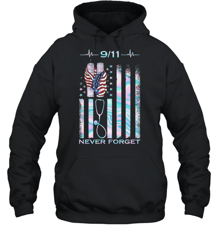 9 11 Never Forget American Flag shirt Unisex Hoodie
