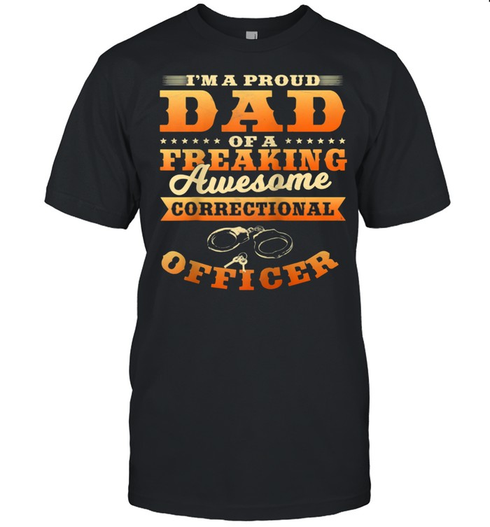 Correctional Officer Dad Prison Guard Thin Silver Line shirt