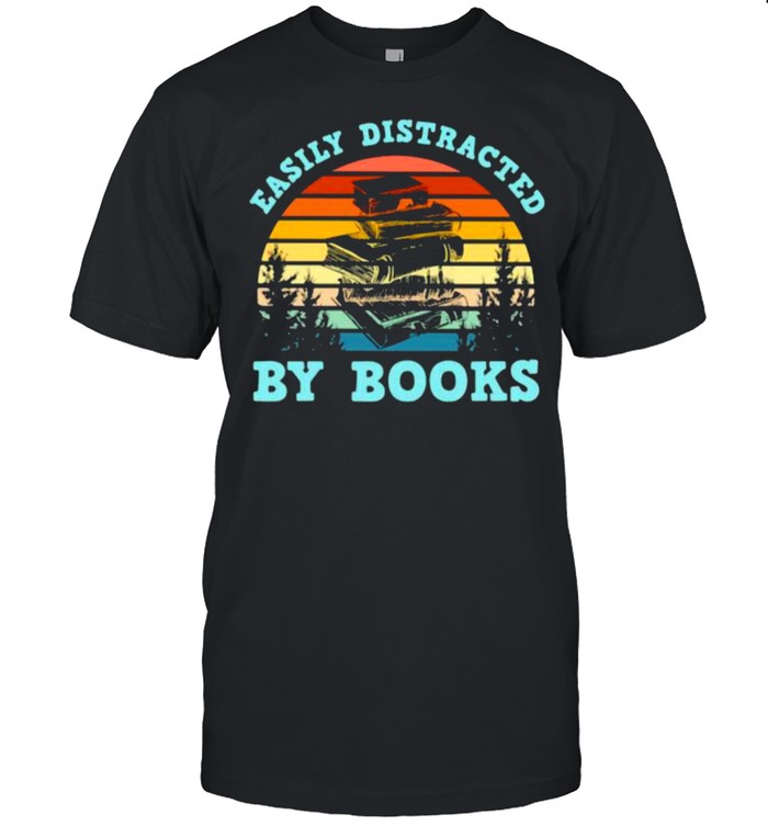 Easily Distracted By Books Vintage Shirt