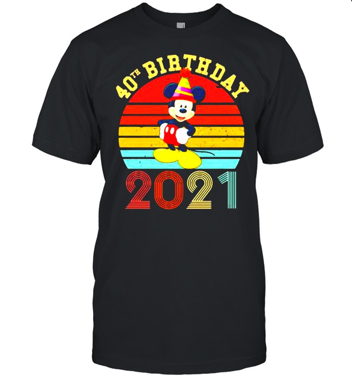 40th Birthday 2021 mickey Vintage  Classic Men's T-shirt