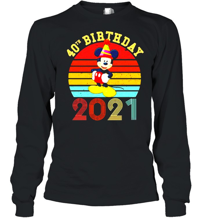 40th Birthday 2021 mickey Vintage  Long Sleeved T-shirt
