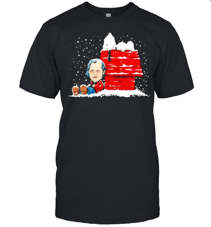 Art Snoopy Winter Snow  Classic Men's T-shirt