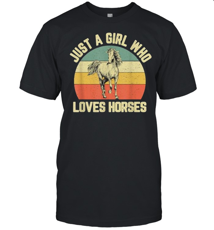 Just a Girl Who Loves Horses Vintage T- Classic Men's T-shirt