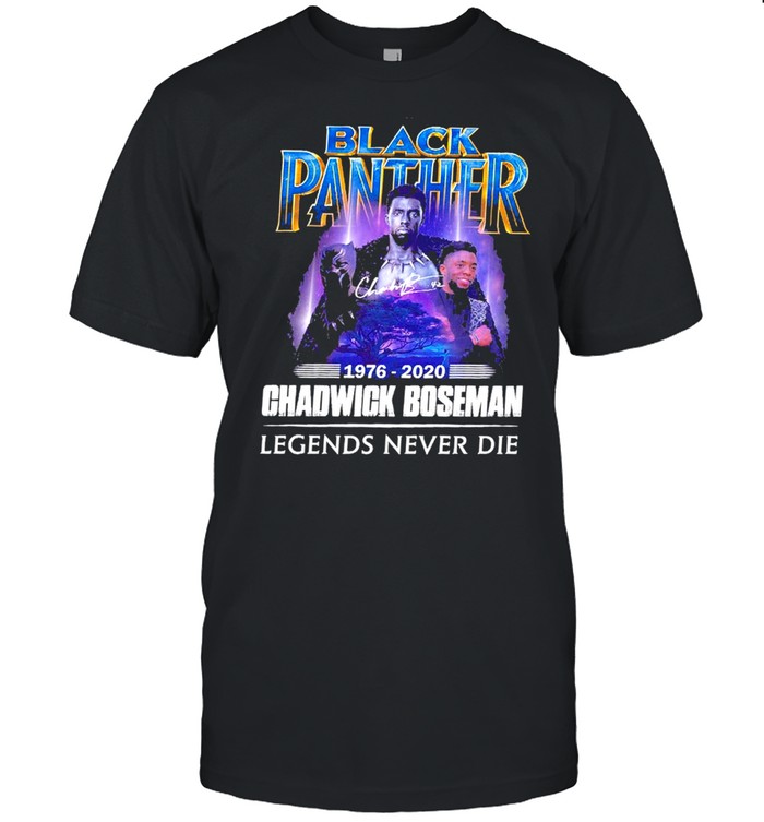 black panther 1976 2020 chadwick boseman legends never die shirt Classic Men's T-shirt