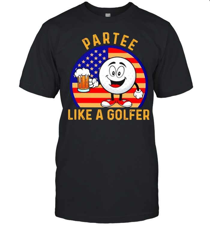 Golf Partee like a Golf American flag shirt