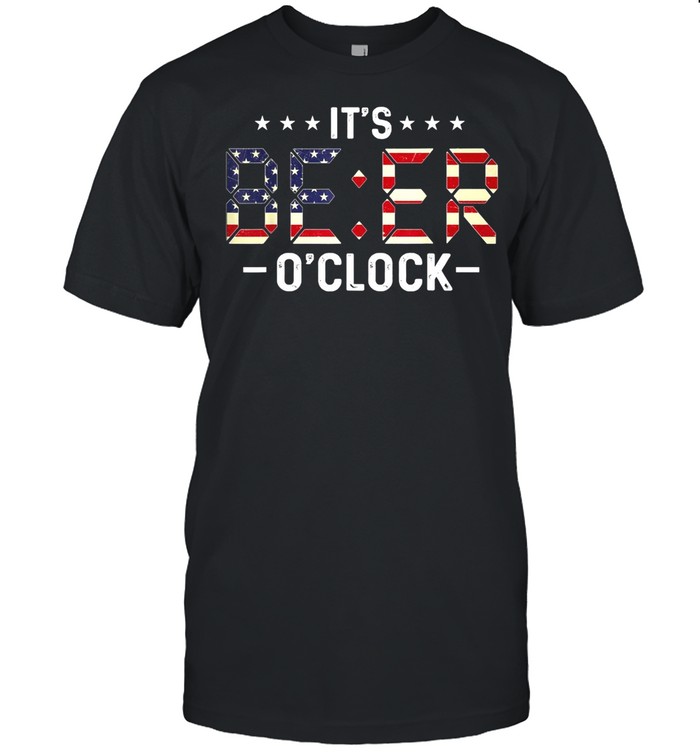 It’s Beer O’Clock American Flag shirt