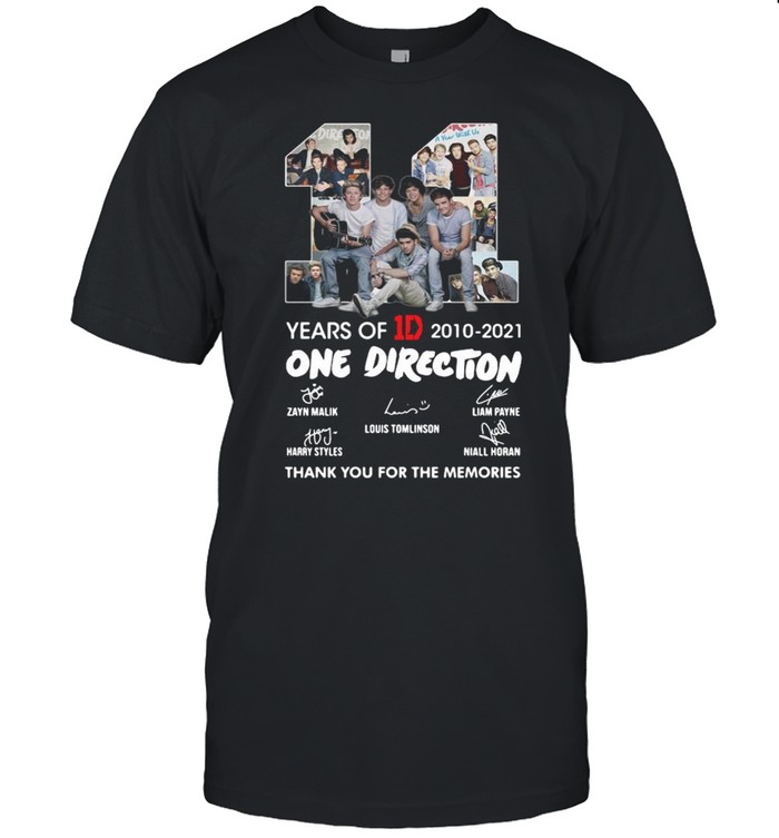 11 years of 1D 2010-2021 One Direction thank you for the memories signatures shirt Classic Men's T-shirt