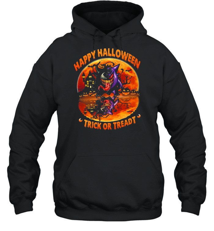 Gengar Happy Halloween Trick or Treadt shirt Unisex Hoodie