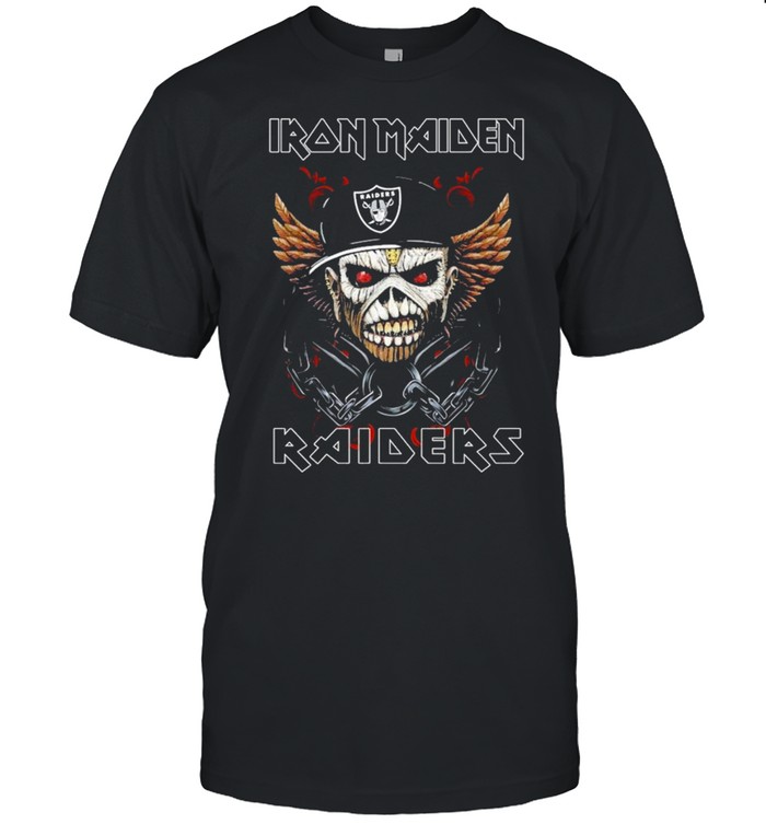 Hot Iron Maiden Skull Oakland Raiders Shirt