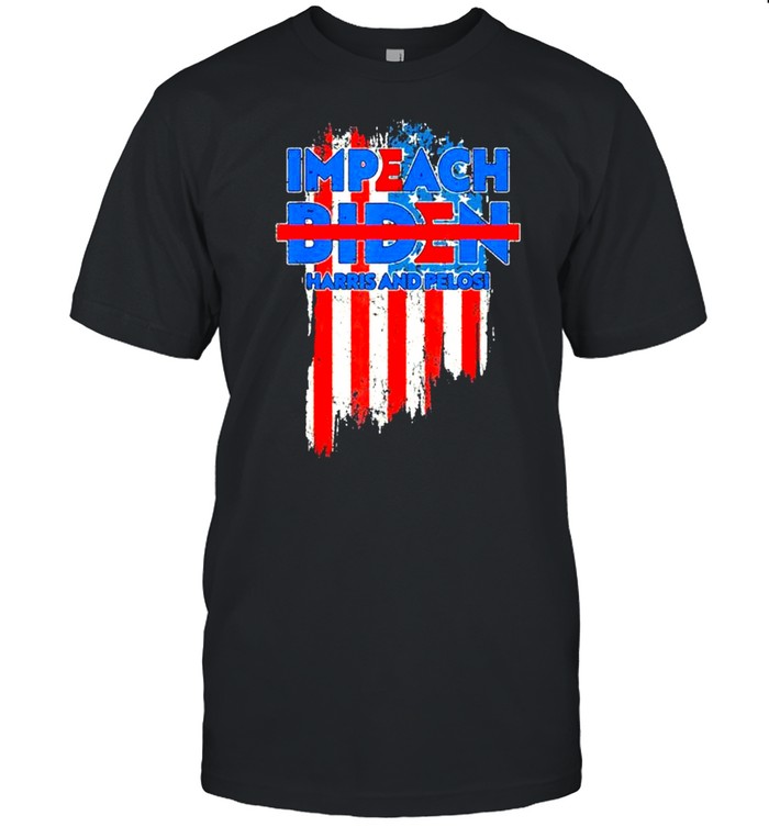 Impeach Joe Biden Kamala Harris Nancy Pelosi 8646 American Flag T- Classic Men's T-shirt