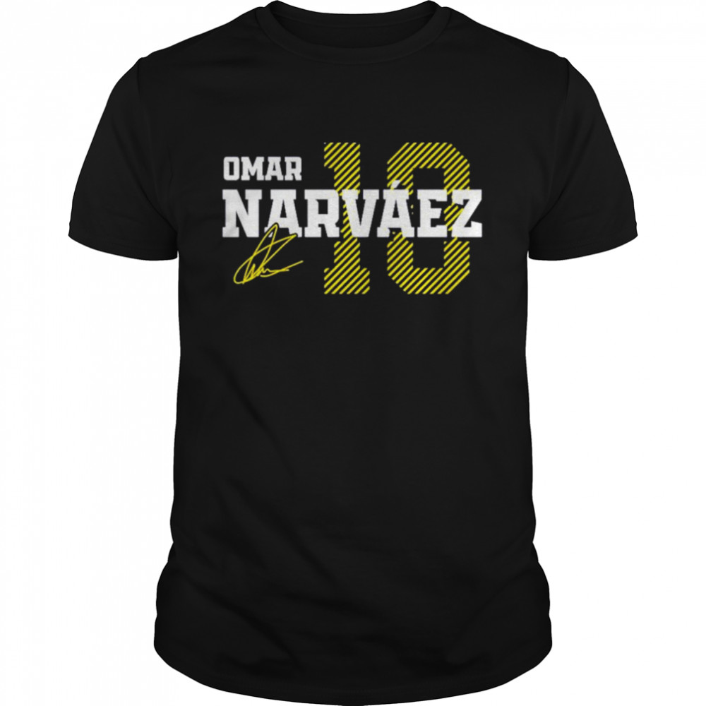 Omar Narvaez Milwaukee Baseball signature shirt Classic Men's T-shirt