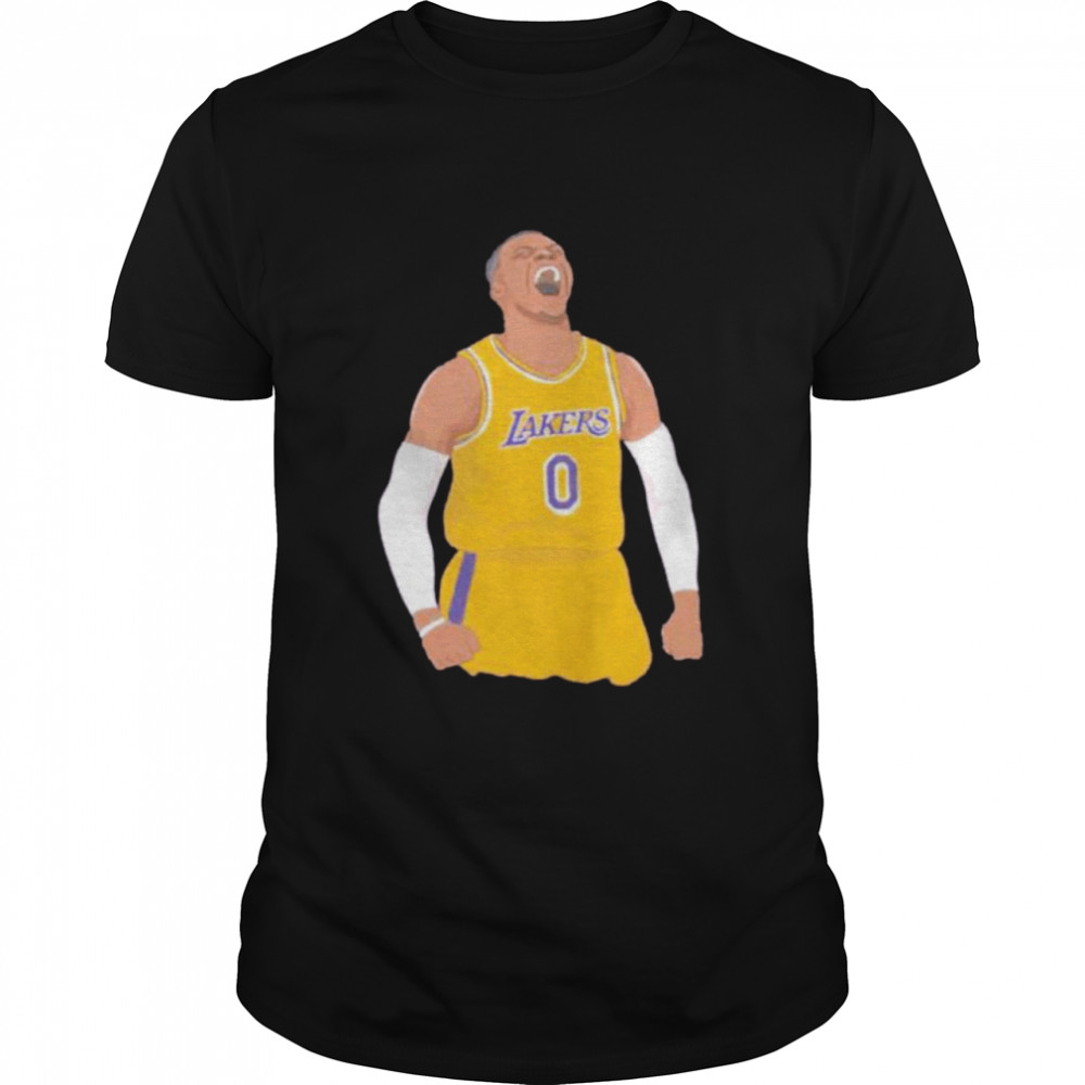Lakers Russell Westbrook baskeball scream shirt Classic Men's T-shirt