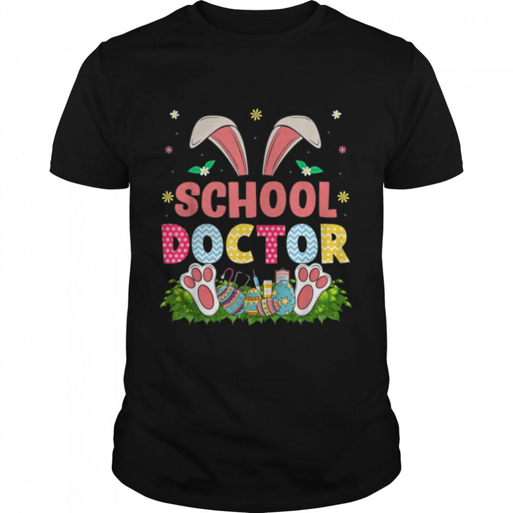 Cute Happy Easter Day School Doctor Bunny Eggs Hunting T- B09VNXVW53 Classic Men's T-shirt