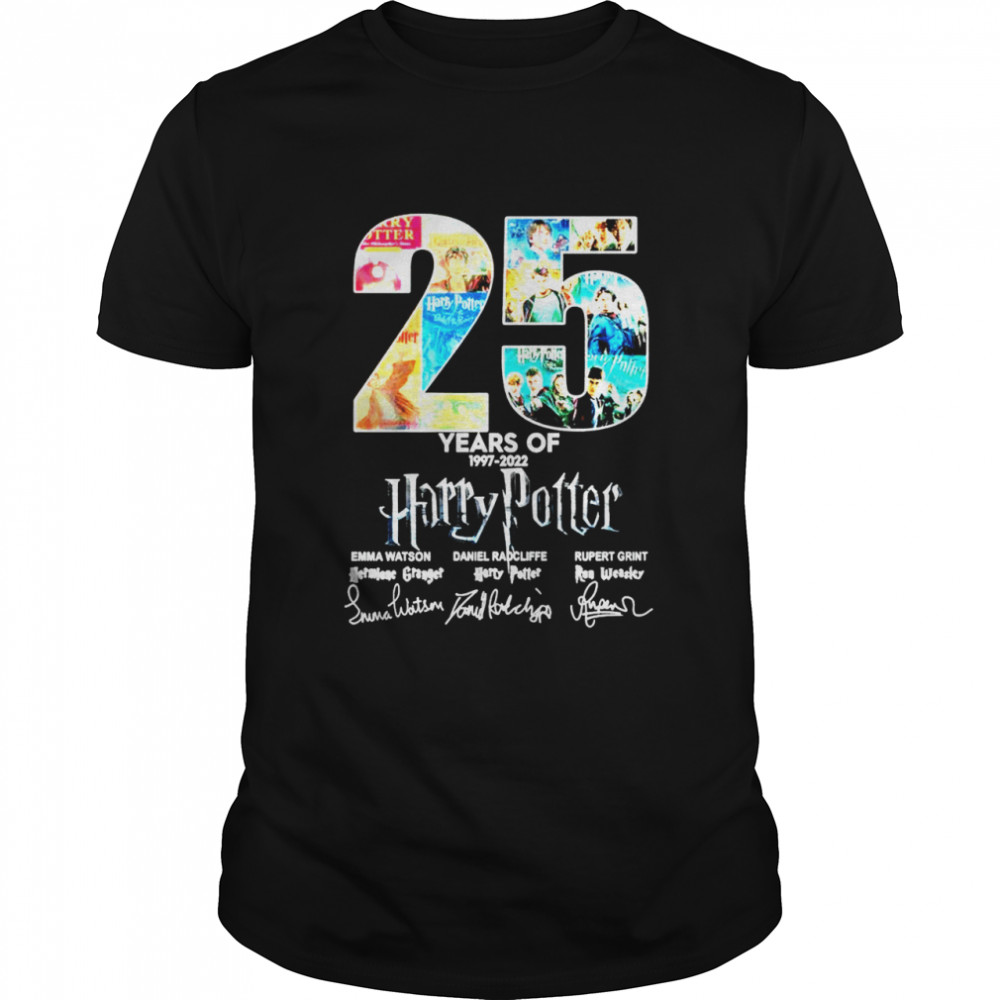 25 years of 1997 2022 Harry Potter hot movie signatures shirt Classic Men's T-shirt