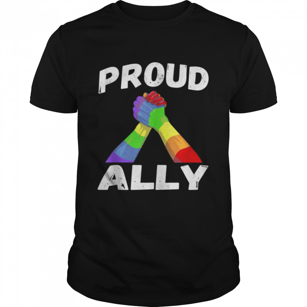 Proud Ally Gay Pride  LGBT Gay Lesbian Protest  Classic Men's T-shirt