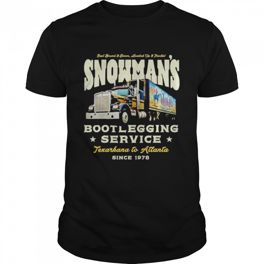 Trucker snowman’s bootlegging service shirt