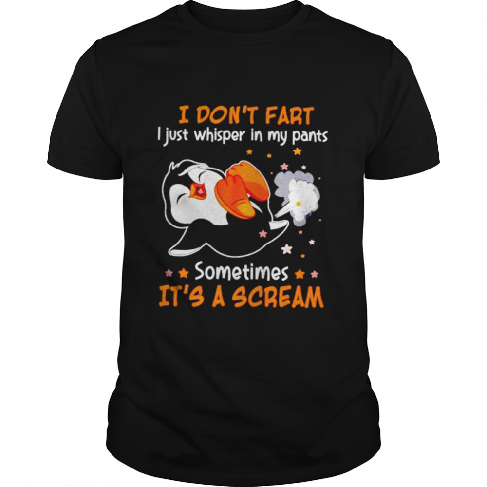 Penguin I don’t fart I just whisper in my pants T-shirt Classic Men's T-shirt