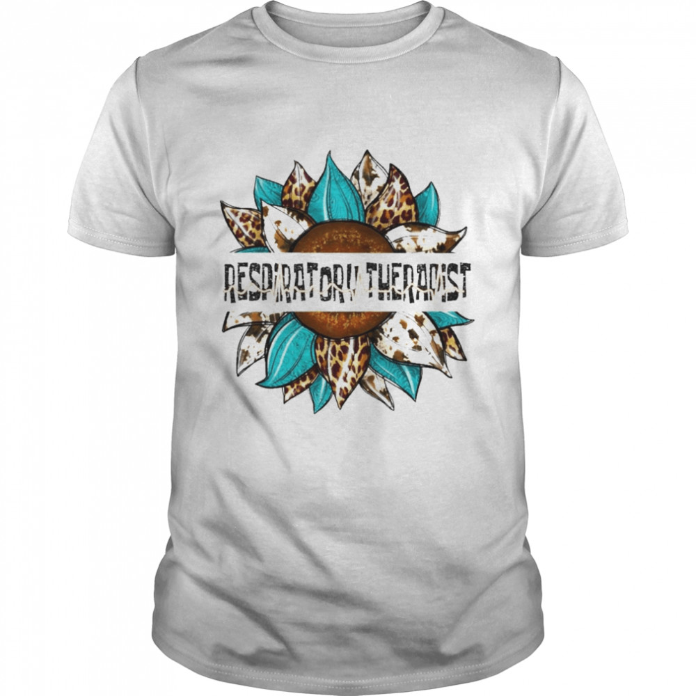 Respiratory Therapist Leopard Sunflower  Classic Men's T-shirt
