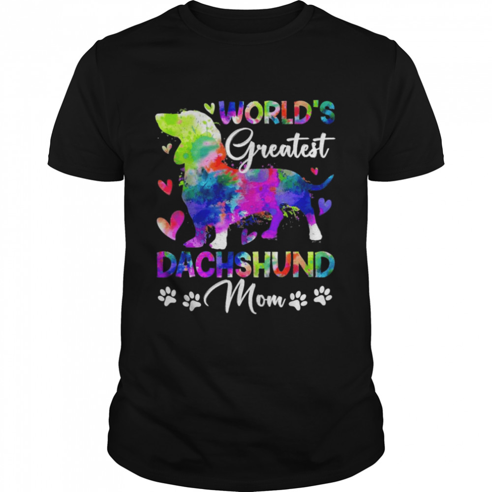 World’s Greatest Dachshund Colorful For Mother Day  Classic Men's T-shirt