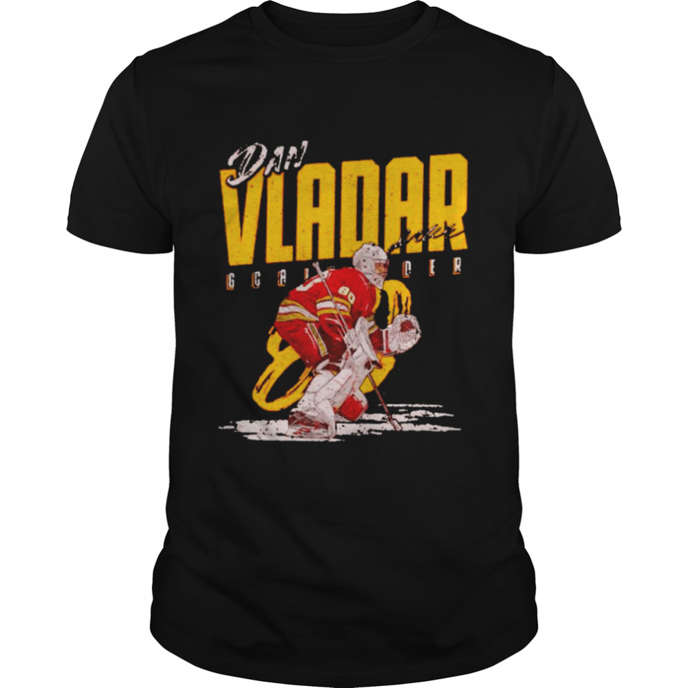 Calgary Flames Dan Vladar goalder signature shirt