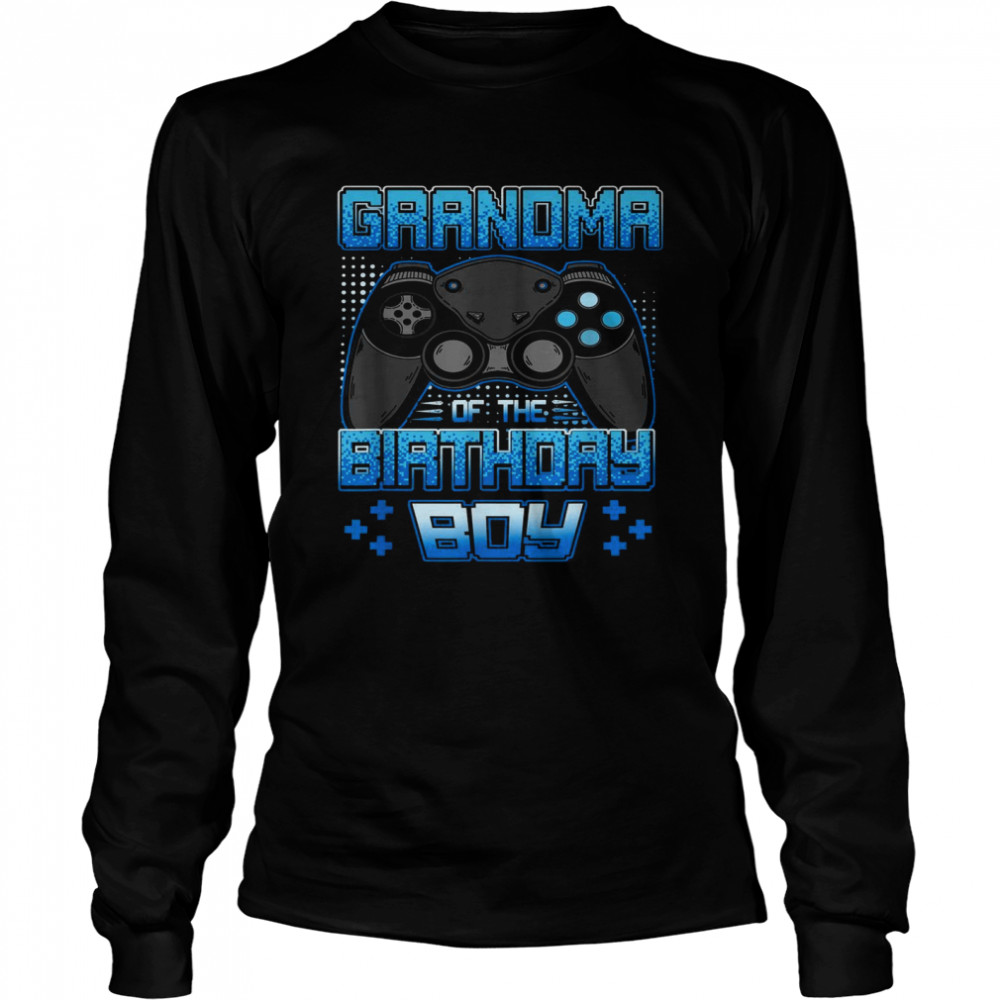 Grandma of the Birthday Boy Matching Video Game Party Long Sleeved T-shirt