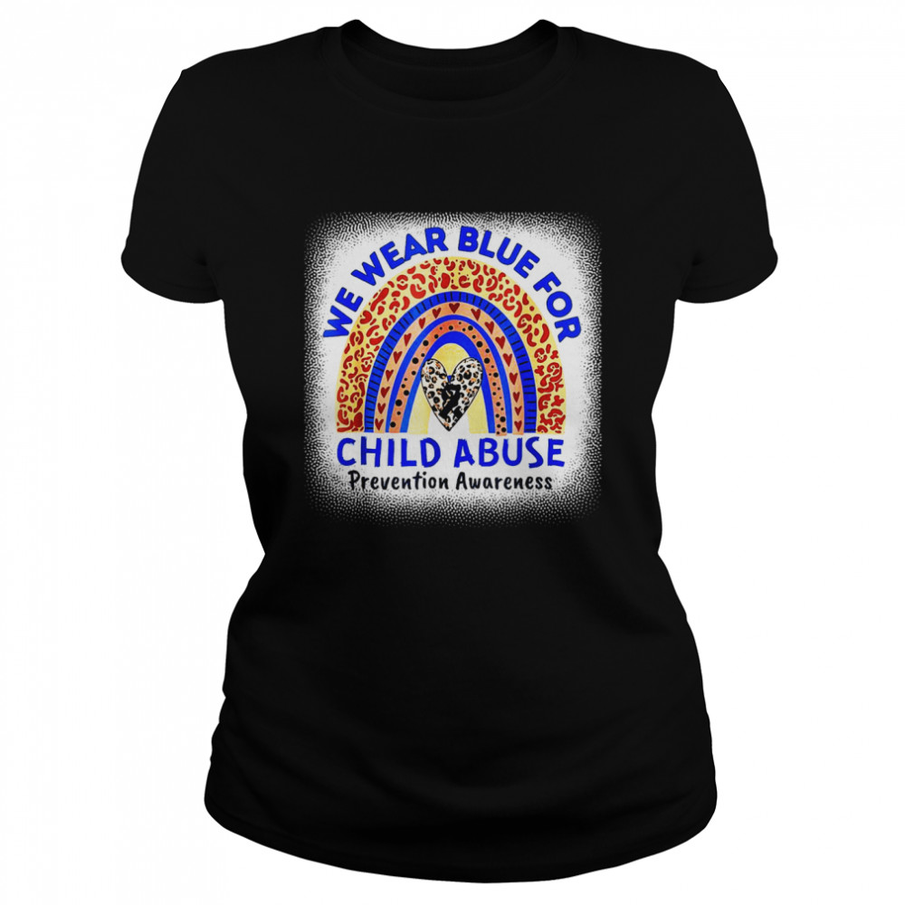 In April We Wear Blue For Child Abuse Prevention Awareness Classic Women's T-shirt