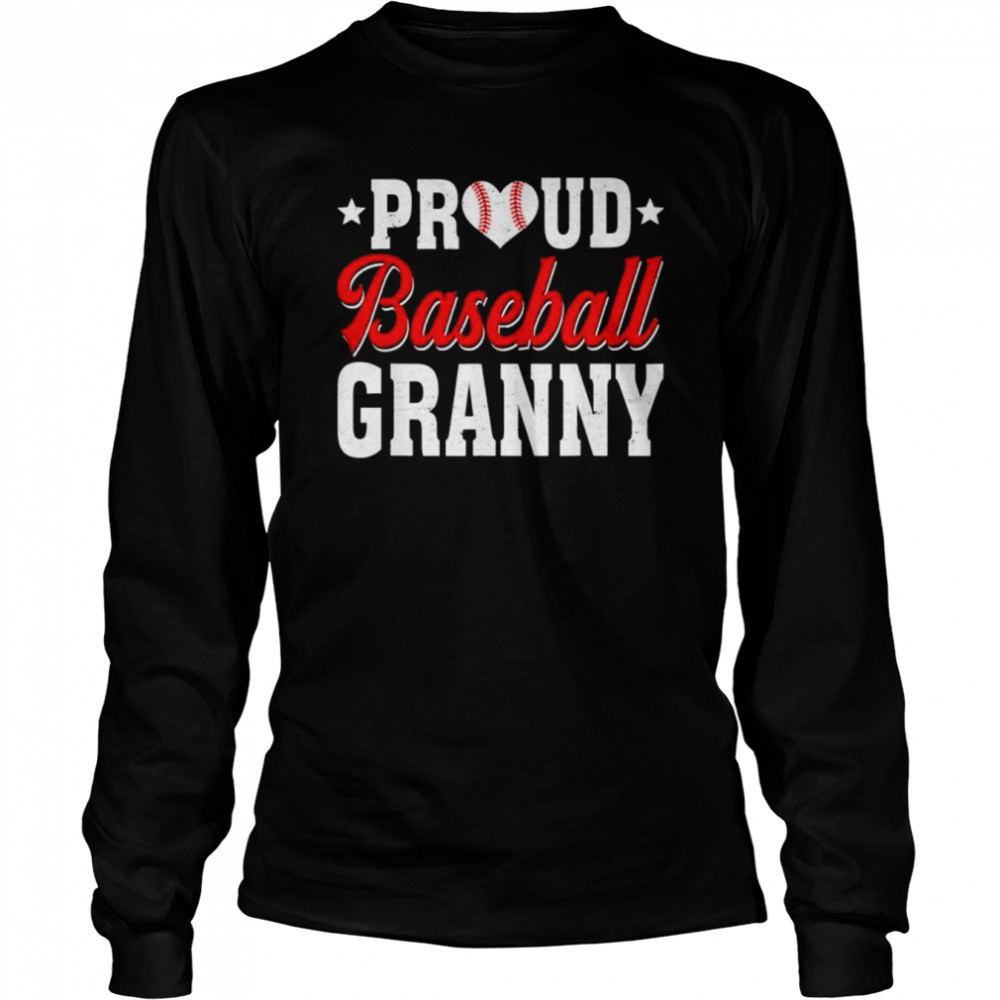 Proud baseball granny sport lover mothers day shirt Long Sleeved T-shirt