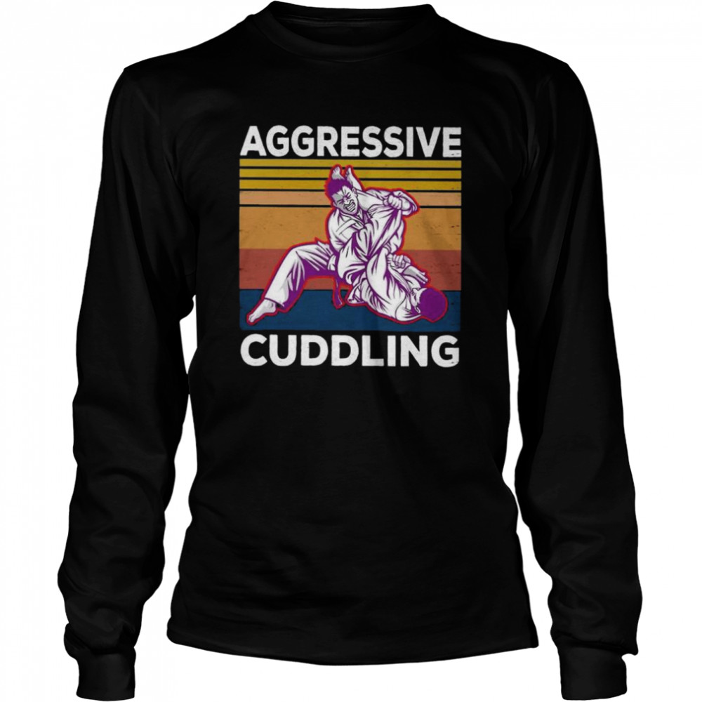 Taekwondo aggressive cuddling vintage shirt Long Sleeved T-shirt