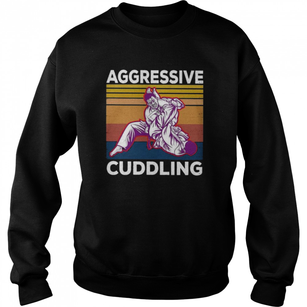 Taekwondo aggressive cuddling vintage shirt Unisex Sweatshirt