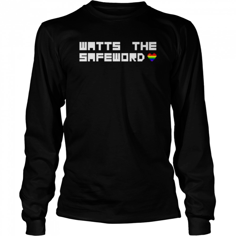 Watts The Safeword Pixel Pride shirt Long Sleeved T-shirt