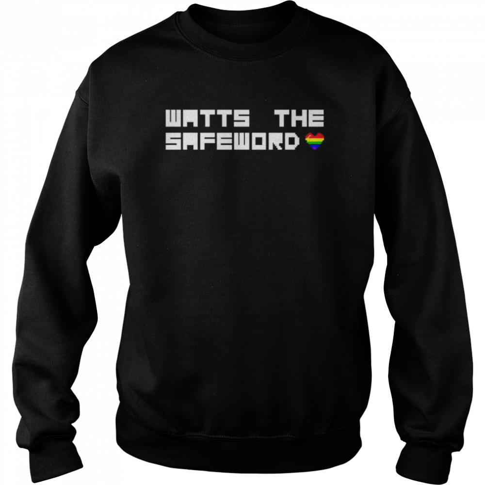 Watts The Safeword Pixel Pride shirt Unisex Sweatshirt