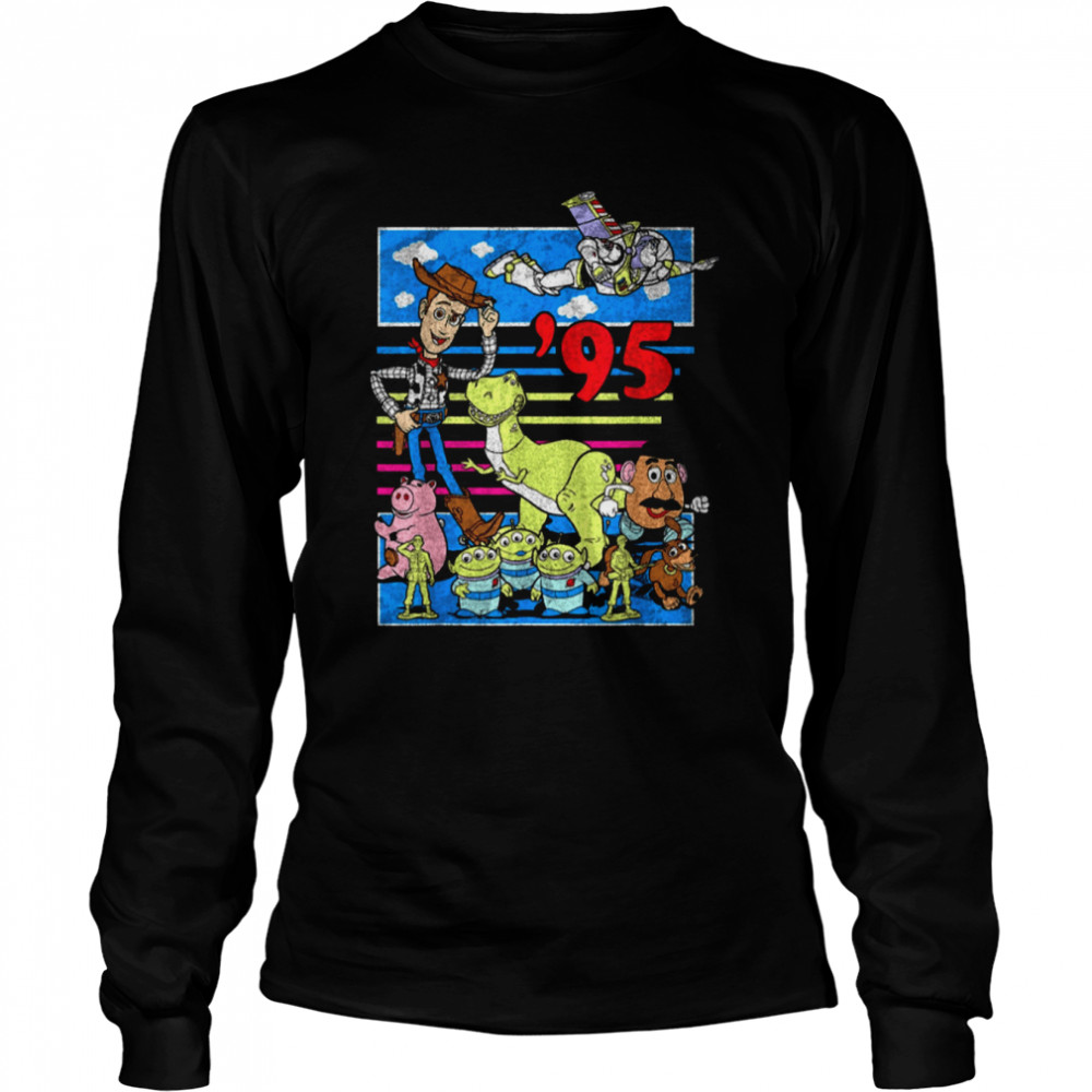 Toy Story 95 Retro Colorful Toy Story Characters Toy Story Disney shirt Long Sleeved T-shirt