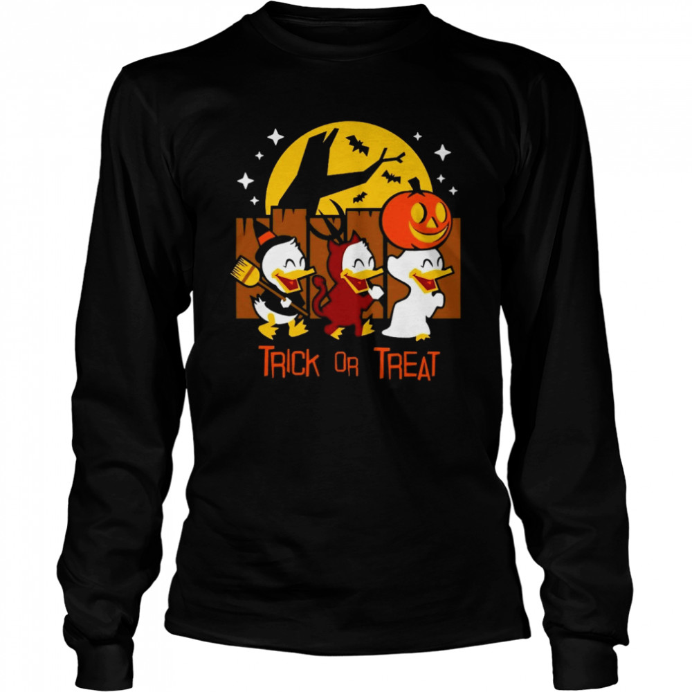 Trick Or Treat Donald Duck Donald Duck Donald Donald Halloween shirt Long Sleeved T-shirt