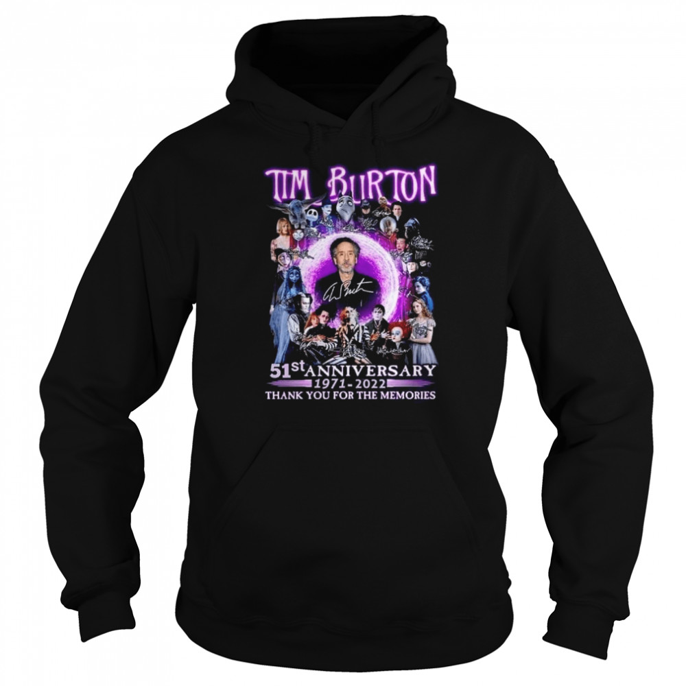 Tum Burton Movie Signature The Nightmare Before Christmas Edward Scissorhands Corpse Bride Beetlejuices Autumn Vibe shirt Unisex Hoodie