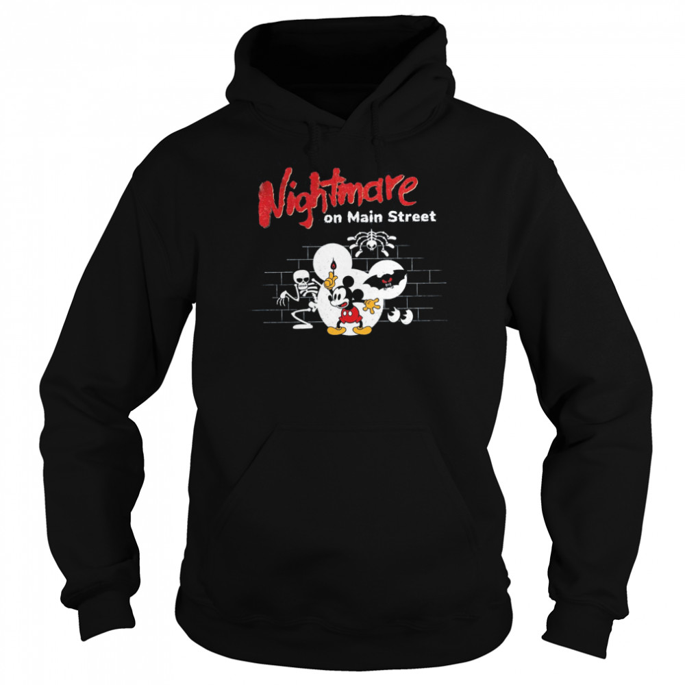 Vintage Disney Halloween Nightmare On Main Street shirt Unisex Hoodie