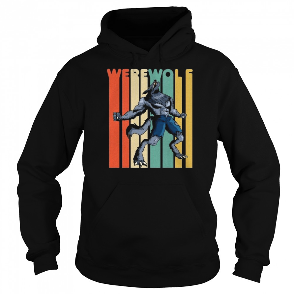 Vintage Style Werewolf Retro Halloween shirt Unisex Hoodie