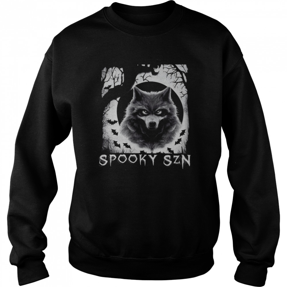 Werewolf Spooky Bats Comfy Halloween shirt Unisex Sweatshirt