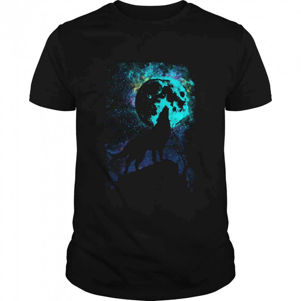 Wolf Howling At The Moon shirt Classic Men's T-shirt