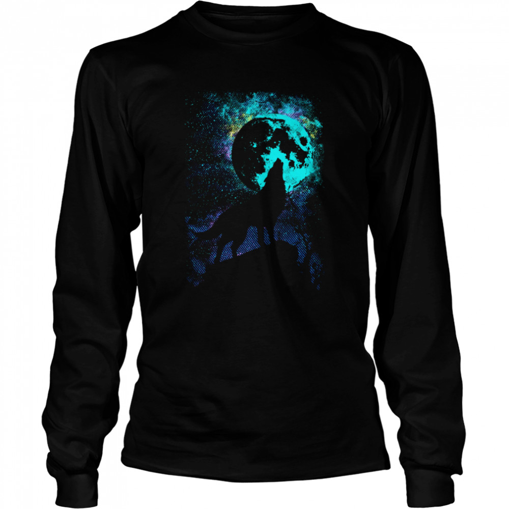 Wolf Howling At The Moon shirt Long Sleeved T-shirt