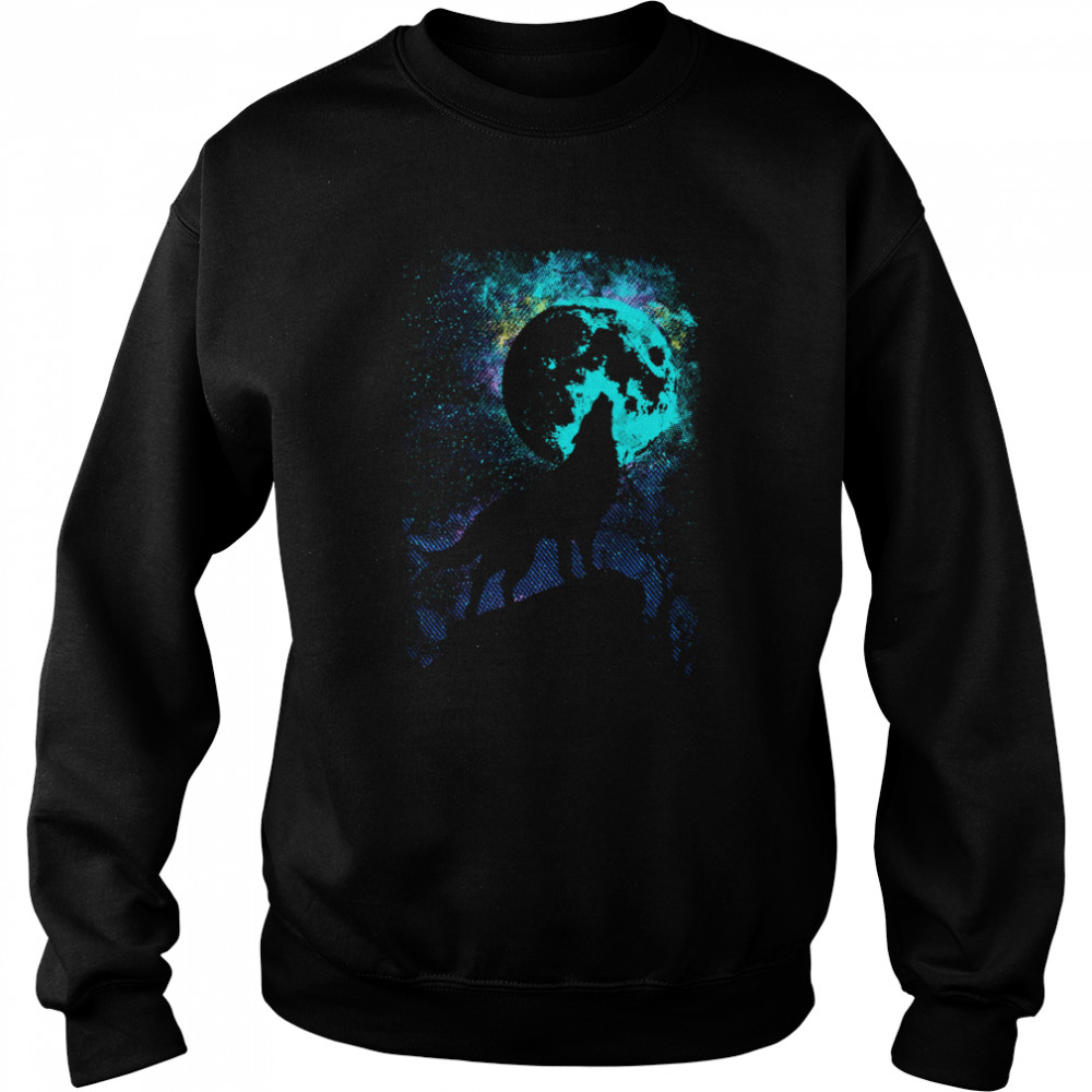 Wolf Howling At The Moon shirt Unisex Sweatshirt