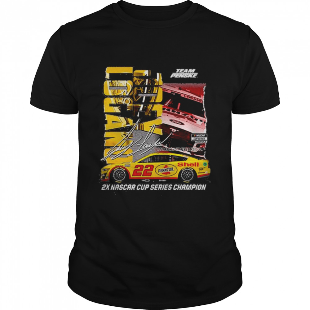 Joey Logano Team Penske 2022 NASCAR Cup Series Champion Shell Pennzoil Car One Spot signature shirt