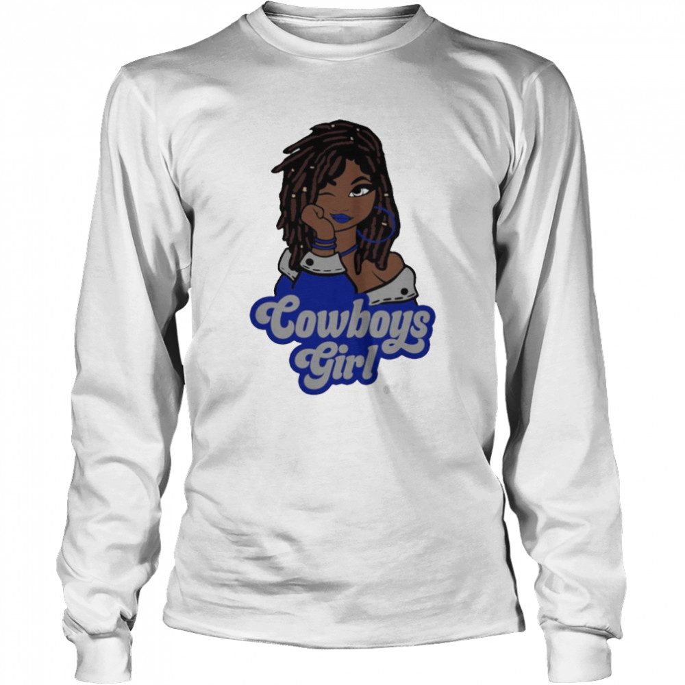 Dallas Cowboys Ladies Honeysuckle V-Neck Hooded Long Sleeve T-Shirt - Ash