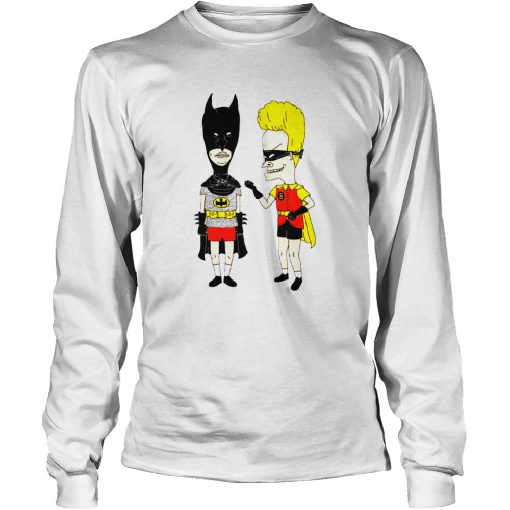 California Cartoon Batman Beavis And Butthead shirt Long Sleeved T-shirt