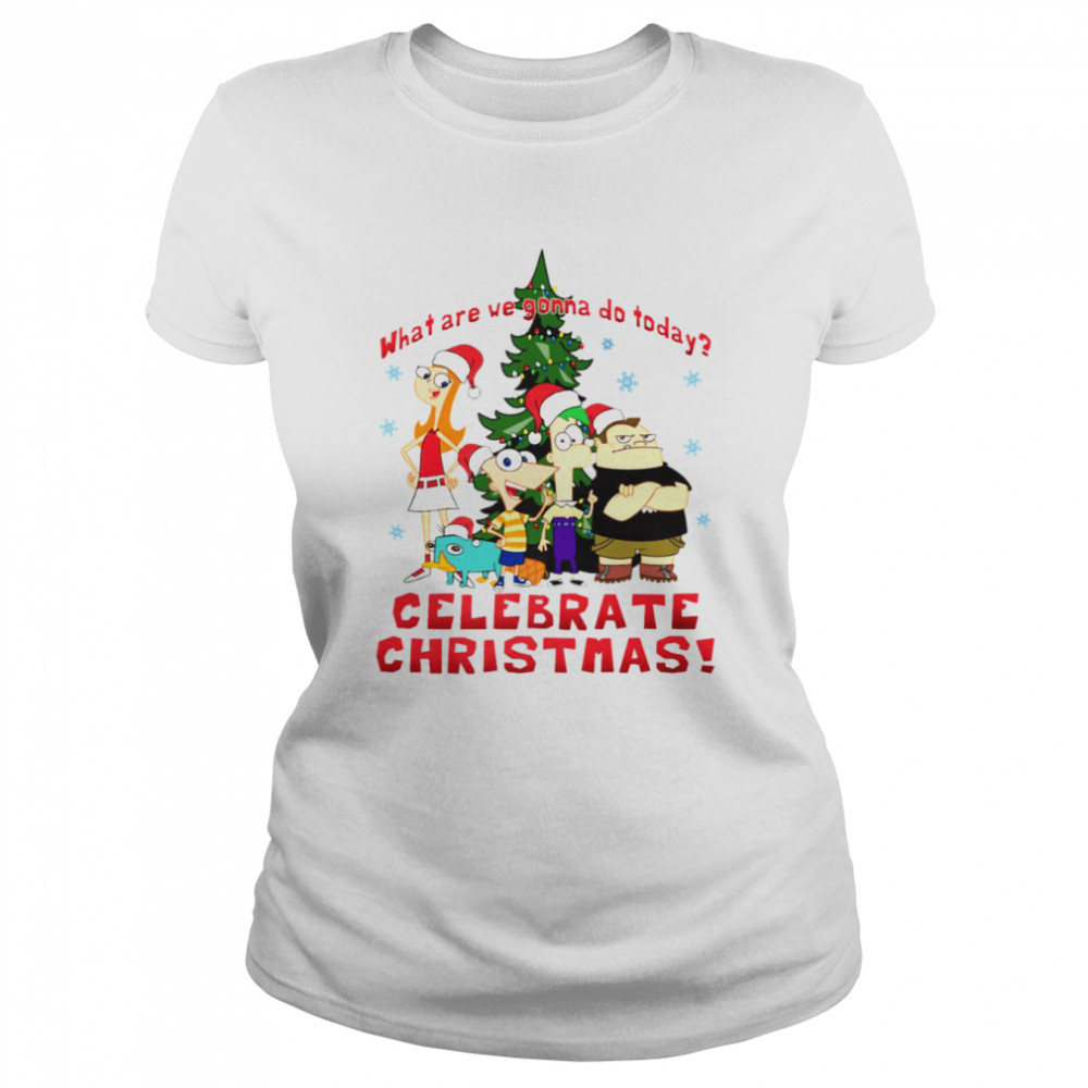 Christmas Group Celebrate Xmas Phineas And Ferb shirt Classic Women's T-shirt