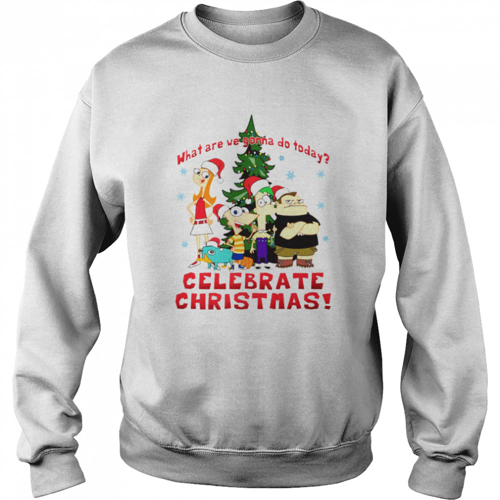 Christmas Group Celebrate Xmas Phineas And Ferb shirt Unisex Sweatshirt