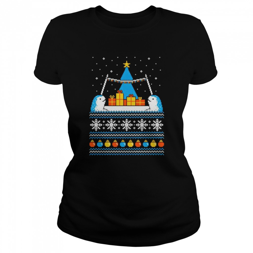 christmas narwhals ugly Christmas shirt Classic Women's T-shirt